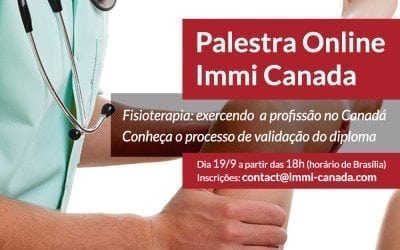 Palestra Online Immi Canada: Como exercer a Fisioterapia no Canadá