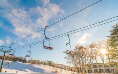 Praticando “ski e snowboard” em Quebec