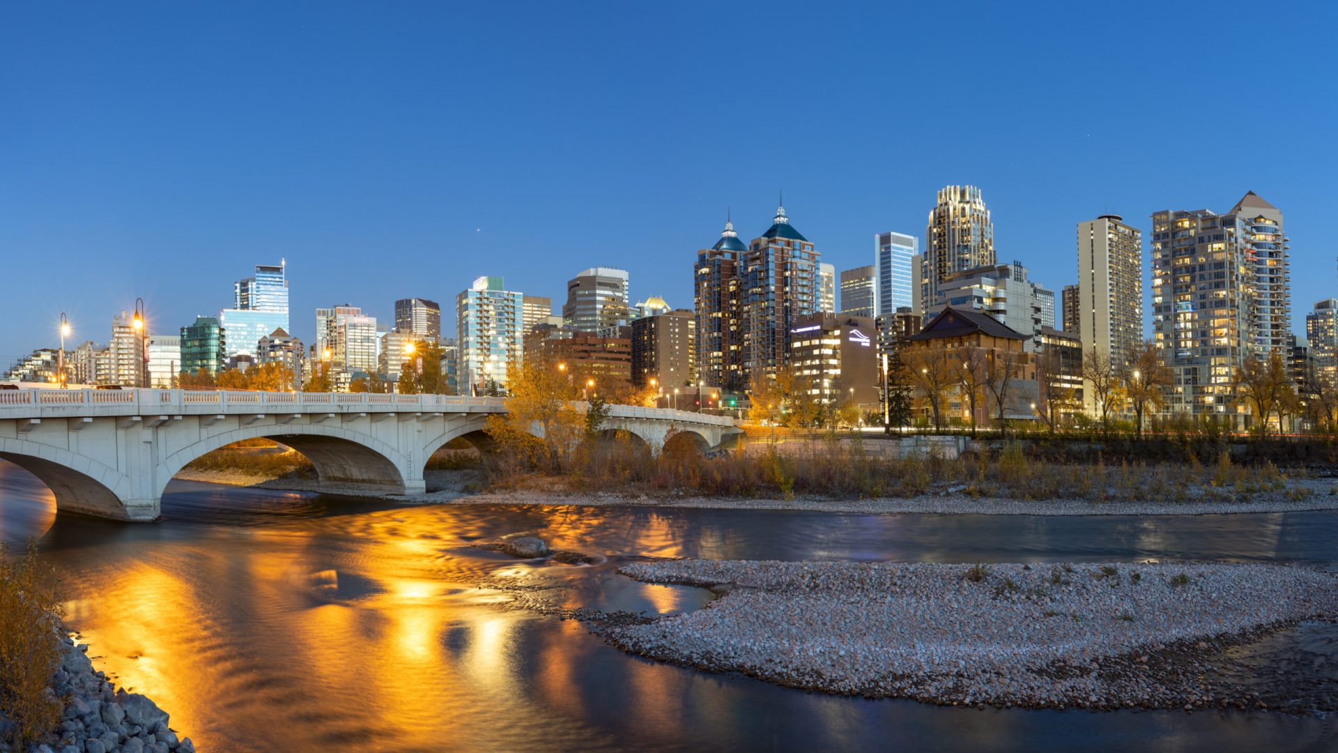 Calgary downtown in the autumn time. Alberta, Canada